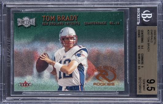 2000 Metal Emerald #267 Tom Brady Rookie Card - BGS GEM MINT 9.5
